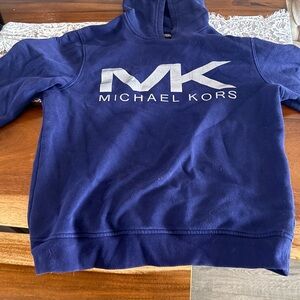 Michael Kors Blue MK Logo Pullover Hoodie